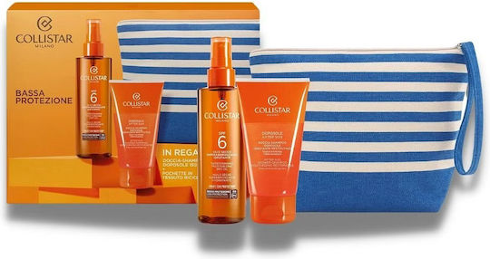 Collistar Σετ με Λάδι Μαυρίσματος & Νεσεσέρ SPF6 3τμχ