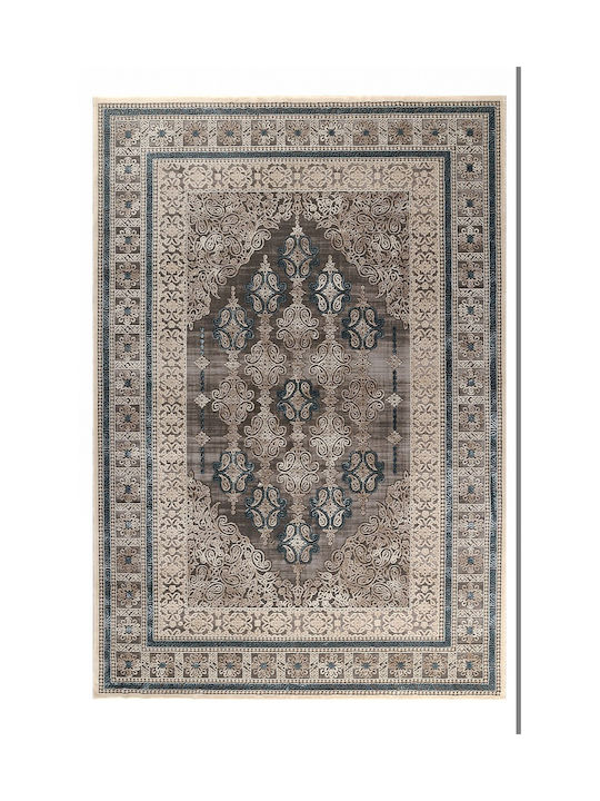 Tzikas Carpets Set Klassiker Schlafzimmer-Teppichsets Synthetisch Grey-Blue 16968-ΓΚΡΙ-ΜΠΛΕ 3Stück