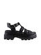 Catwalk Damen Sandalen Leder 405 Schwarz