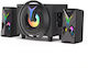 Kisonli TM-1000U 2.1 Speakers with RGB and Bluetooth 8W Black