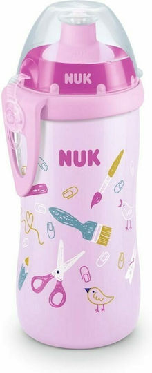 Nuk Junior Cup Educational Sippy Cup Plastic Pink for 18m+m+ 300ml