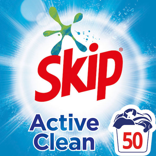 Skip Active Clean Powder Detergent for White Clothes 3.25lt 50 Measures