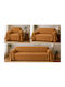 Moda Sofa Überwürfe Set 3 Stück Chenille Orange