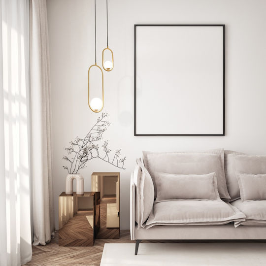 Zambelis Lights Κρεμαστό Φωτιστικό Κίτρινο με Ντουί G9 20εκ.