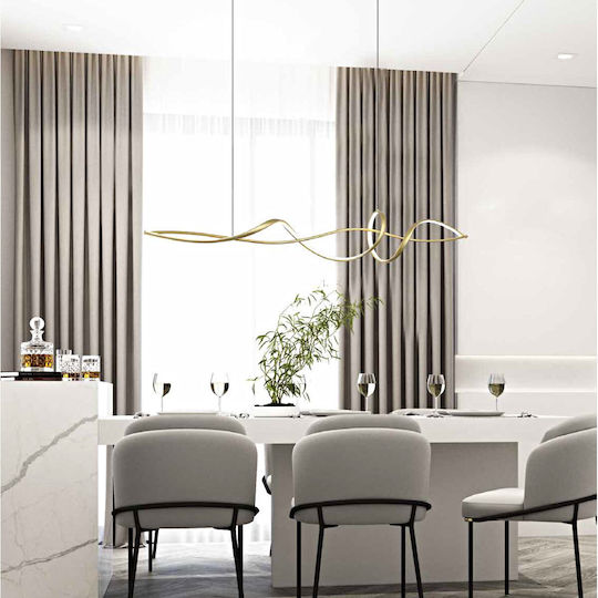 Zambelis Lights LED Κρεμαστό Φωτιστικό Κίτρινο 140x23x226εκ.