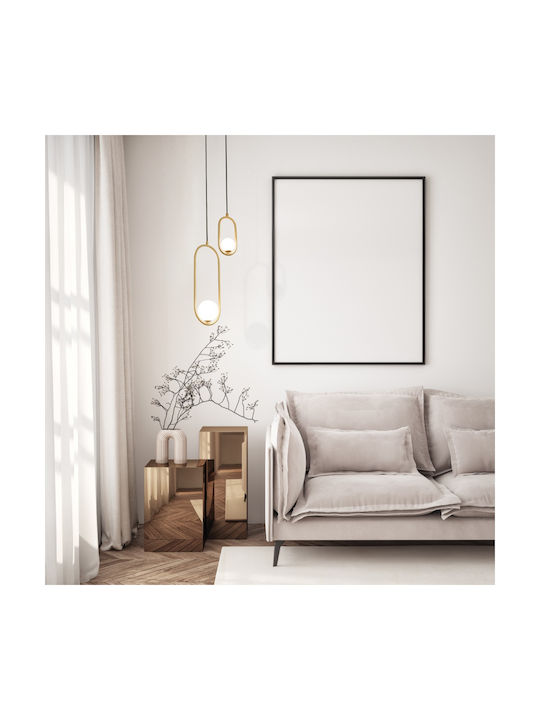 Zambelis Lights Κρεμαστό Φωτιστικό Κίτρινο με Ντουί G9 8x8x23εκ.