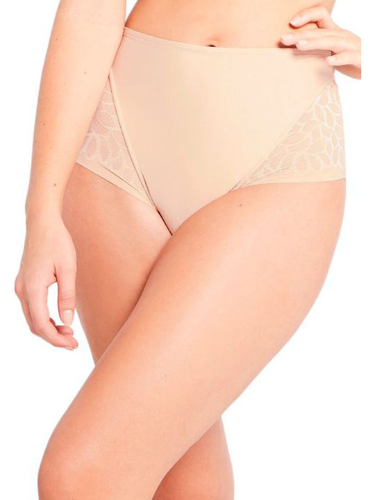 Sans High-waisted Women's Slip with Lace Beige