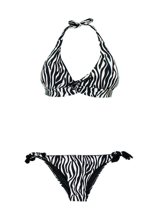 Bonito Bikini Set Bra & Slip Bottom BLACK