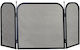 Biofan Metallic Fireplace Screen with Panels 100x51cm Black