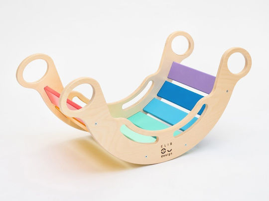 Elis Design Montessori Ξύλινη Κούνια 6 1 Smile Rainbow