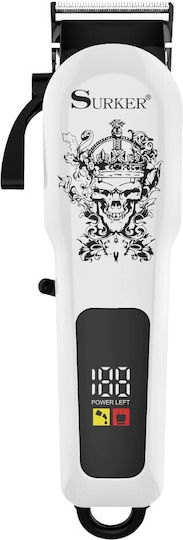 Surker Professional Rechargeable Hair Clipper White SK-309