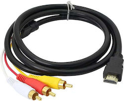 Hdmi Male To 3 Rca Male Av Video Audio Adapter 1.5m