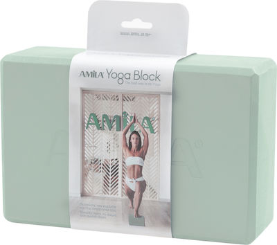 Amila Yoga Τουβλάκι Πράσινο 7.6x15x23cm