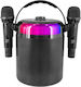 BoomToneDj Karaoke Speaker with Wireless Microphones and Lighting Effects Star Voice DK-BDJ00202 White