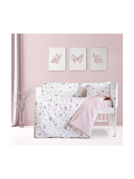 Kocoon Baby Bettbezug Set mit Kissenbezug Rosa 110x145cm.