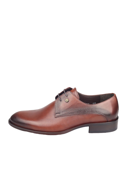 GK Uomo Men's Leather Dress Shoes Brown