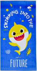 Stamion Baby Παιδική Πετσέτα Θαλάσσης Μπλε Καρχαρίες 140x70εκ.