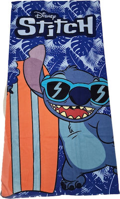 Disney Stitch Kids Beach Towel Blue 140x70cm
