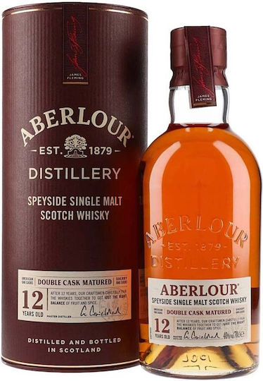 Aberlour 12 ani Double Cask Matured 40° 0.7l Gbx 2 pahare de cristal Chilling Stones