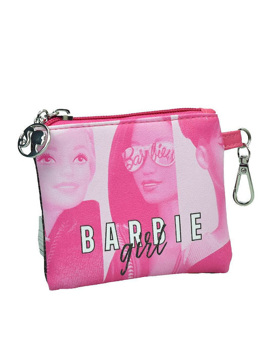 Gim Mini Barbie Παιδικό Πορτοφόλι Κερμάτων με Φερμουάρ Ροζ