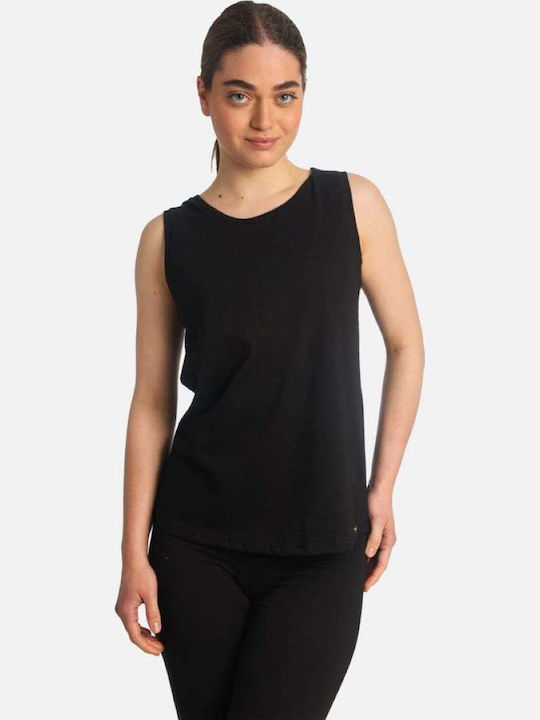 Paco & Co Damen Sport Bluse Ärmellos Black
