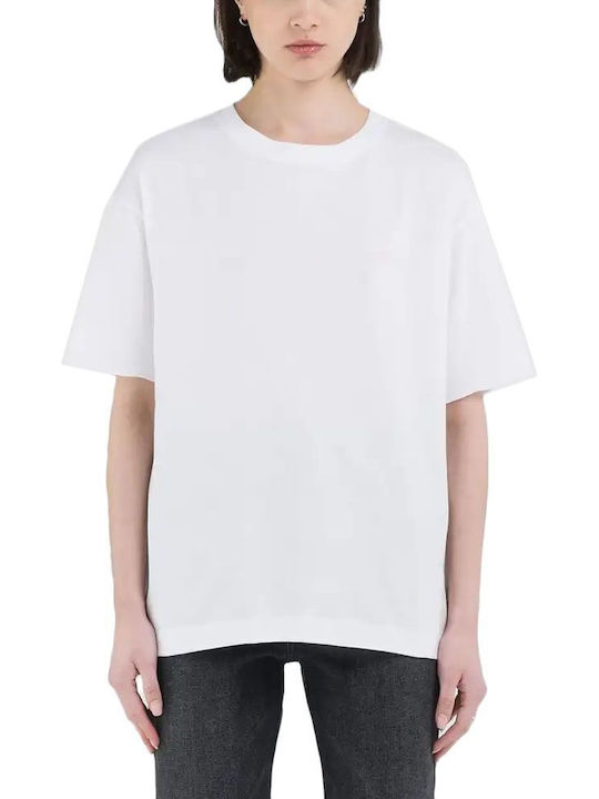 Replay Γυναικείο T-shirt Λευκο- Ροζ