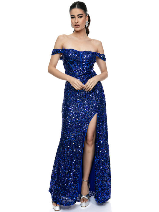 Charming Evening Dress Pepto-Beautiful Shiny Sequins