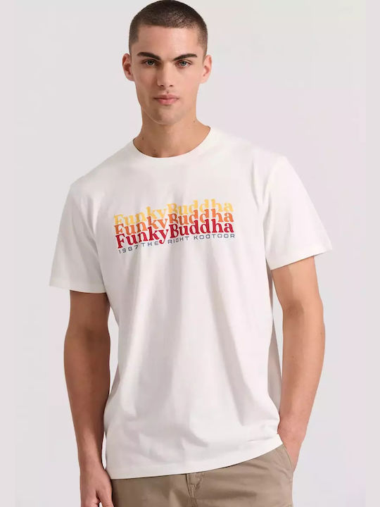 Funky Buddha T-shirt Bărbătesc cu Mânecă Scurtă Ivory Coast