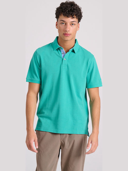 Polo Short Sleeve Blouse Aqua Green
