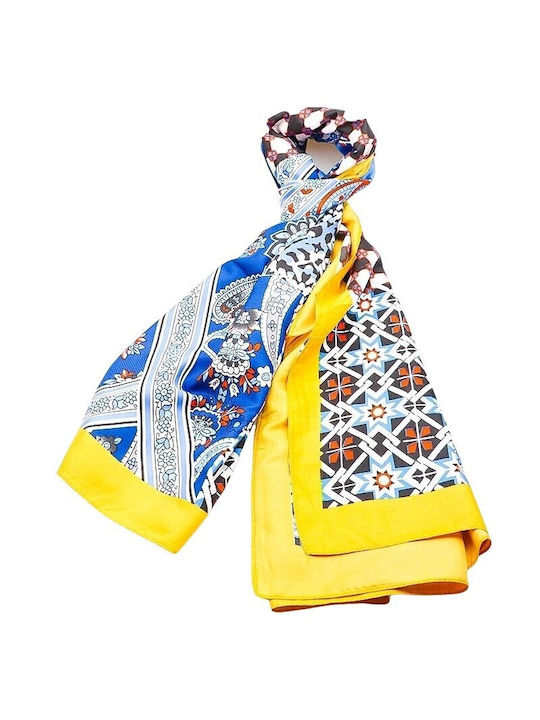 MI-TU Exclusive Women's Silk Scarf Yellow