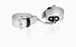 Handschellen-Peitschen Lack Frauen Handschellen On Hand Silber