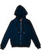 Damen Sweatshirtjacke Kapuzen Blue