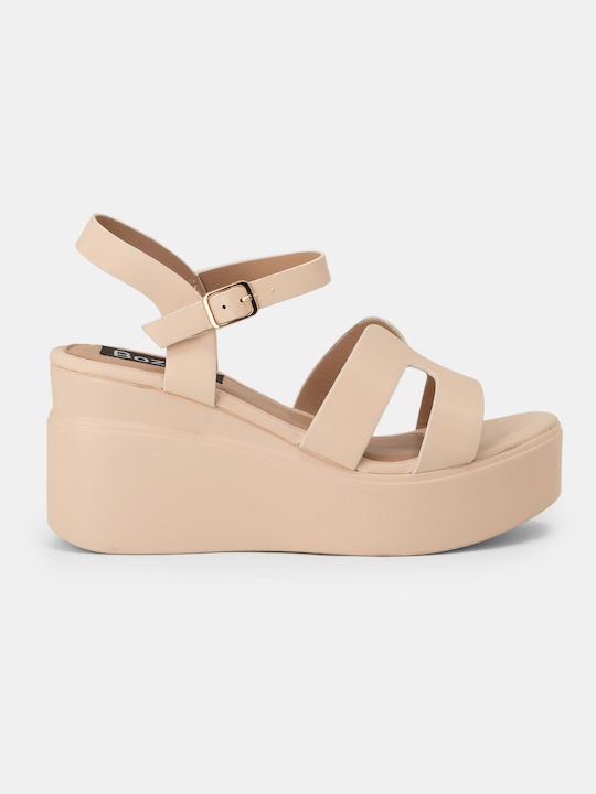 Platforme pentru femei Fascia Cuts & Barre Women's 5153 Nude Piele sintetică nude