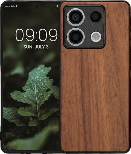 KWmobile Wood Back Cover Lemn Maro (Redmi Note 13 5G)