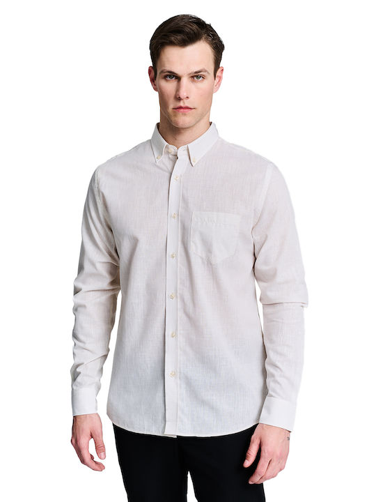 Staff Hummel Linen Shirt White 61-011.051.N0010