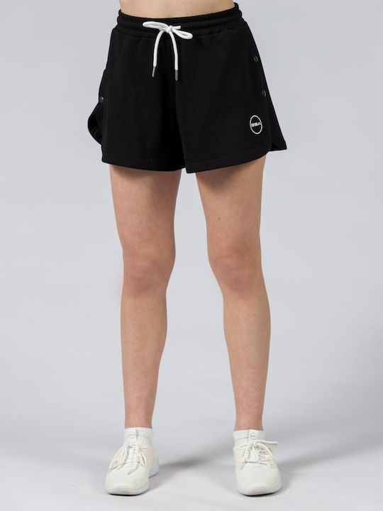 Gsa Women's Side Curved Shorts 3/4 Ft Black