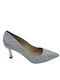 Anatomic Synthetic Leather Silver Medium Heels