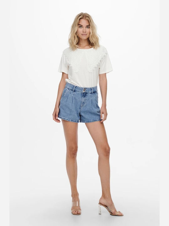 Only Women's Jean High-waisted Shorts Blue