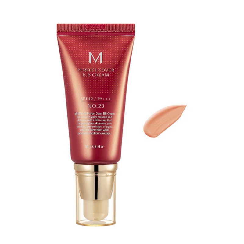 Missha Perfect Cover BB 23 Natural Beige Κρέμα Προσώπου Ημέρας με SPF42 για Ενυδάτωση, Ατέλειες & Λάμψη με Υαλουρονικό Οξύ & Κολλαγόνο 20ml