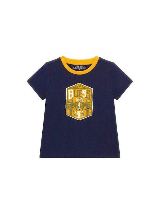 Guess Kids Blouse Short Sleeve Navy Blue