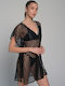 Milena by Paris Damen Mini Kaftan Strand Black