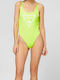 Frauen Bodysuit Yellow