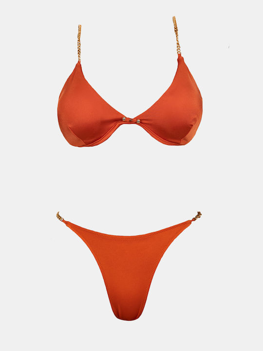 Rock Club Set Bikini mit Abnehmbare Verstärkung...