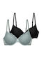 Green-black Σουτιέν mit leichter Polsterung mit Bügel 2Pack