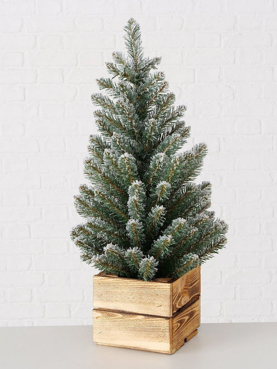 Christmas Decorative Snowy Wood Tree 65cm Green
