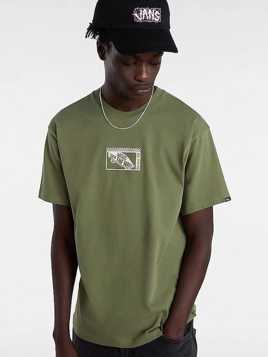 Vans Ανδρικό Αθλητικό T-shirt Κοντομάνικο Πράσινο