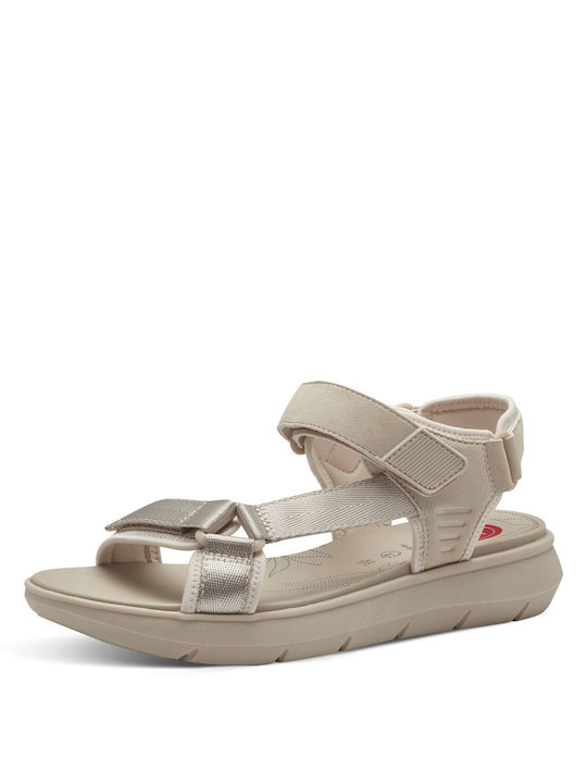 Jana Flatforms Synthetic Leather Women's Sandals Gray