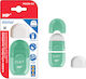 Madrid Papel Plastic Sharpener Green Barrel with Eraser 1pcs