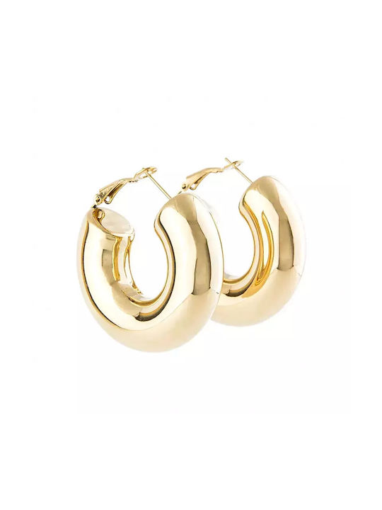 Awear Earrings Hoops made of Steel Gold Plated