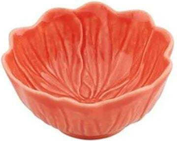 Bordallo Pinheiro Serving Bowl Round Orange with Diameter 12cm
